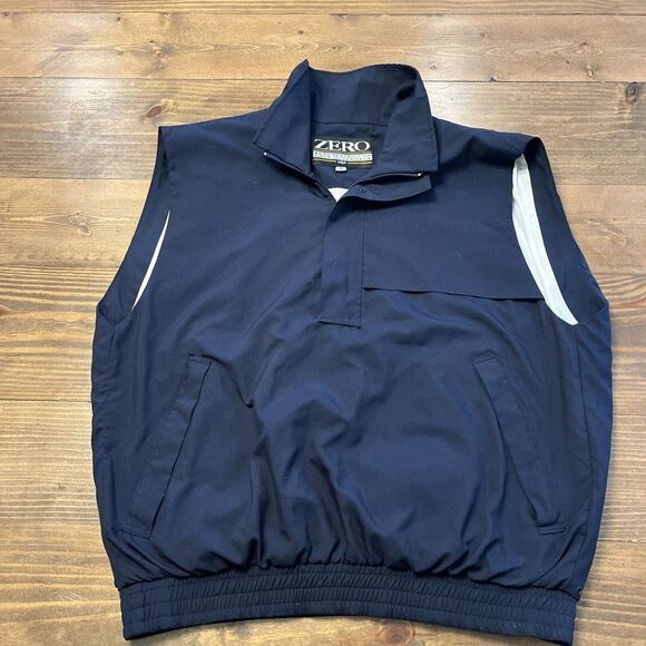 Zero Restriction Golf Wind Vest‎ Womens Medium Full Zip Navy Blue - Picture 1 of 9